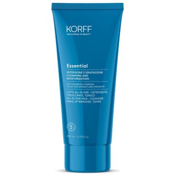 Korff Essential Почистващо мляко за лице All In One за нормална към суха чувствителна кожа x200 мл