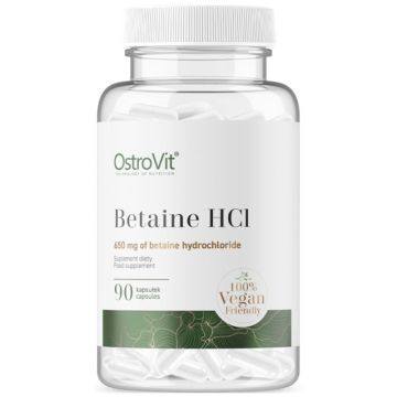 Бетаин HCl при храносмилателни проблеми, веган х90 капсули OstroVit