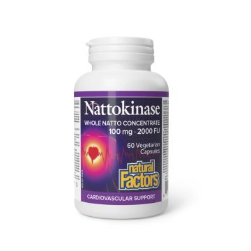 Натокиназа за сърцето и кръвоносните съдове 100 мг х60 капсули Natural Factors
