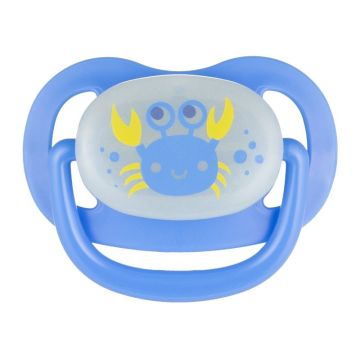 Canpol Babies Силиконова залъгалка от 0 до 6 месеца, синя