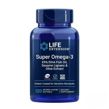 Super Omega-3 с лигнан от сусам и екстракт от маслина х120 софтгел капсули Life Extension