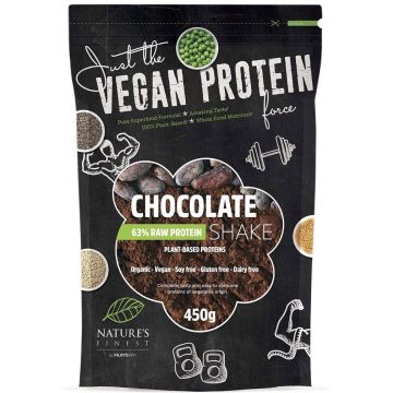 Растителен микс за протеинов шейк Шоколад, био х450 г Nature's Finest