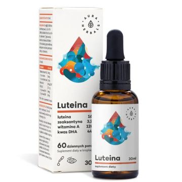 Лутеин и зеаксантин с витамин А и Рибено масло, капки х30 мл Aura Herbals