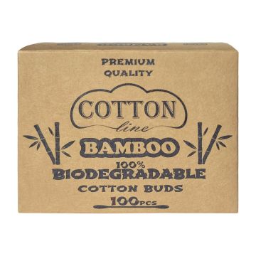 Cotton Line Bamboo Биоразградими клечки за уши x100 броя