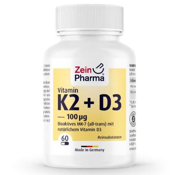 Витамини K2+Д3 х60 капсули ZeinPharma