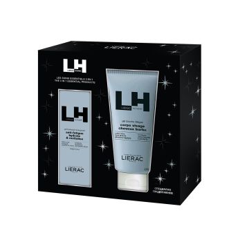 Lierac Промо комплект Homme Енергизиращ хидратиращ гел-крем за мъже и  Душ гел за мъже 3 в 1
