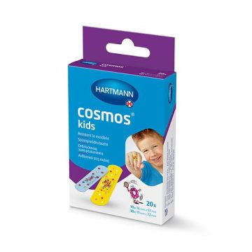 Hartmann Cosmos Kids Водоустойчив пластир за малки рани, в 2 размера х20 броя