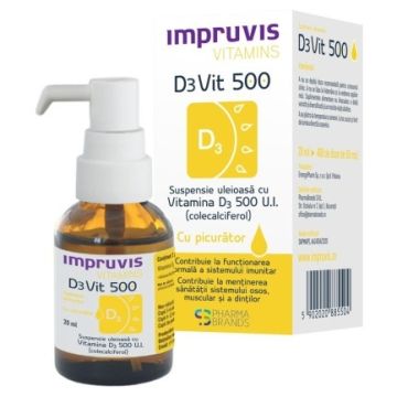 Impruvis Витамин D3 Vit 500 IU капки х20 мл Pharma Brands