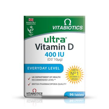 Ултра Витамин D3 400IU 10 µg х96 таблетки Vitabiotics