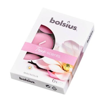 Bolsius True Scents Ароматни чаени свещи Magnolia x6 броя