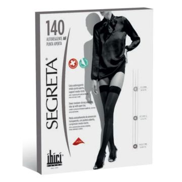 Segreta 140 Дамски чорапи със средна компресия, без пръсти, цвят Chamois, размер 2