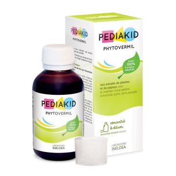 Фитовермил сироп за поддържане на здрави черва, без паразити х125 мл Pediakid