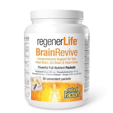 Rеgener Life BrainRevive 30 дневна програма в подкрепа на когнитивното и мозъчно здраве x30 пакетчета, Natural Factors