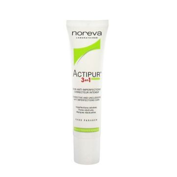 Noreva Actipur 3 в 1 коригиращ крем за лице против несъвършенства x30 мл
