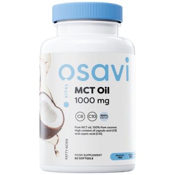 MCT маслото C8+C10 1000 mg х60 капсули Osavi
