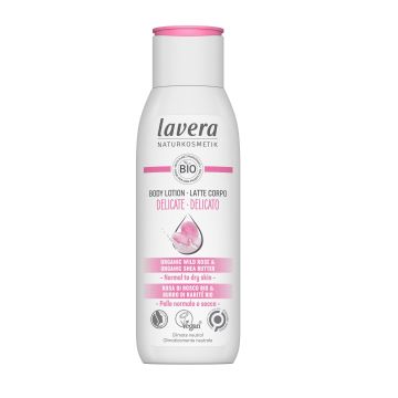 Lavera Delicate Лосион за тяло с био екстракт от дива роза и органично масло от ший за нормална към суха кожа x200 мл