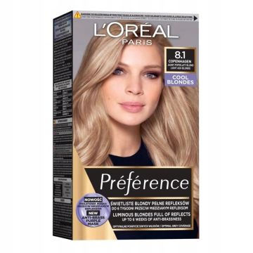 Loreal Paris Preference Боя за коса, 8.1 Light Ash Blond