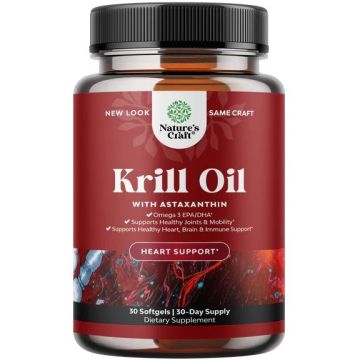 Масло от крил с астаксантин 500 mg х30 меки капсули Nature's Craft