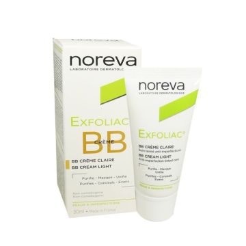 Noreva Exfoliac Тониран BB крем за лице против несъвършенства, цвят Light x30 мл