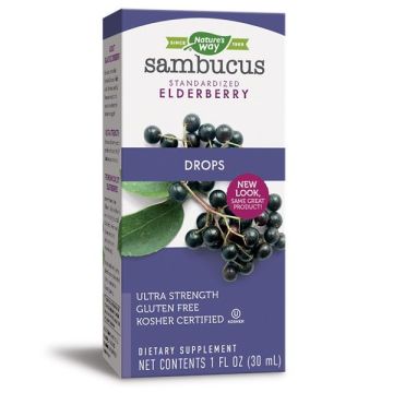 Sambucus Супер концентрат Капки с черен бъз при грип и висока температура х30 мл Nature's Way