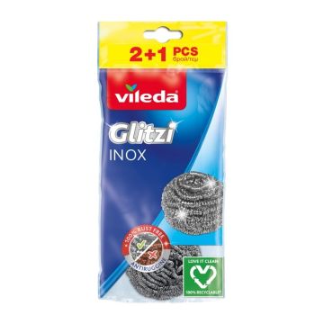Vileda Glitzi Inox Домакински телени гъби x3 броя