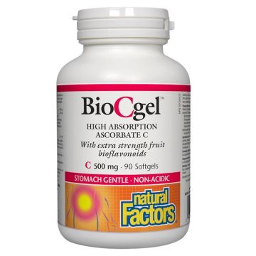BioCgel Витамин С Калциев аскорбат 500 мг х90 софтгел капсули Natural Factors