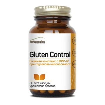 Gluten Control За разграждане на глутен и казеин 300 мг х60 v-капсули Herbamedica
