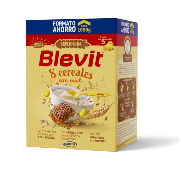 Blevit Superfiber Каша с 8 зърнени храни и мед за деца над 6 месеца x1000 грама