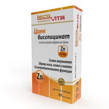 Цинк бисглицинат х30 веган капсули LecoVita