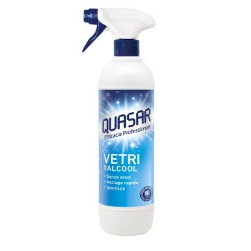 Quasar Vetri Спрей за почистване за стъклени и огледални повърхности с алкохол х580 мл