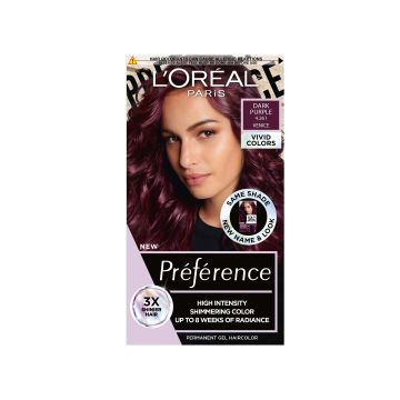 Loreal Paris Preference Vivid Colors Дълготрайна боя за коса, 4.261 Dark Purple