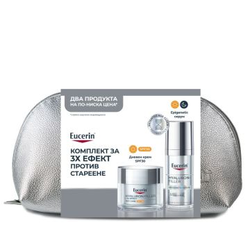 Eucerin Hyaluron-Filler Комплект за 3x Ефект против стареене