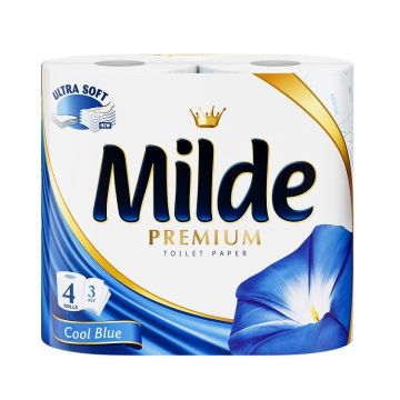 Milde Premium Cool Blue Ароматизирана трипластова тоалетна хартия х4 броя