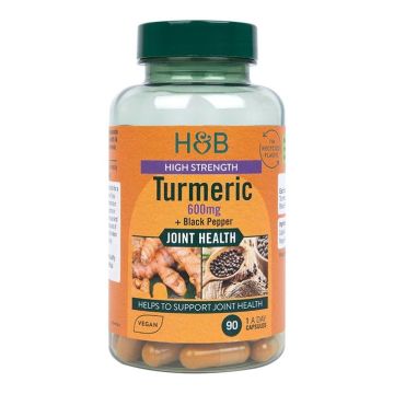 Био куркума с черен пипер 600мг х90 капсули Holland and Barrett
