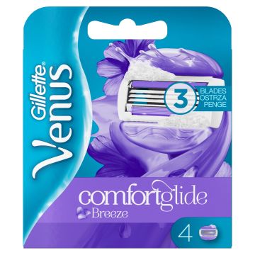 Gillette Venus Breeze Резервни ножчета за дамска самобръсначка х4