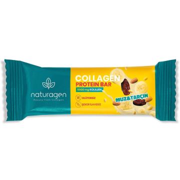Протеиново колагеново барче с банан и канела х35 г Naturagen
