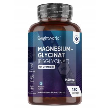 Магнезий бисглицинат 100 mg + Витамин B6 х180 капсули Weight World