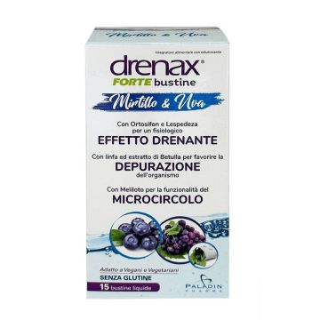 Drenax Forte Bustine Диуретична формула с гроздово семе и синя боровинка х15 сашета Paladin Pharma