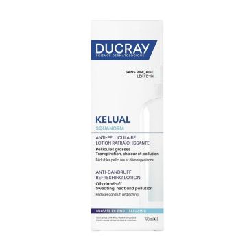 Ducray Kelual Squanorm Освежаващ лосион против пърхот х190 мл