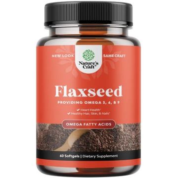 Ленено масло 1000 mg х60 меки капсули Nature's Craft