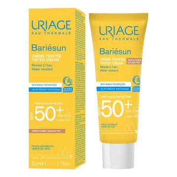 Uriage Bariesun Tinted Слънцезащитен тониран крем за лице SPF50+ x50 мл, тъмен нюанс