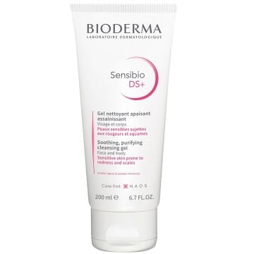 Bioderma Sensibio DS+ Измиващ и успокояващ гел против зачервявания и сквами х200 мл