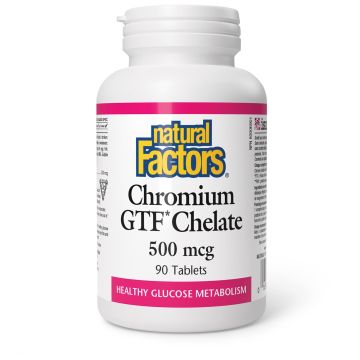 Хром GTF Хелат 500 µg х90 таблетки Natural Factors