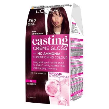 Loreal Paris Casting Creme Gloss Боя за коса без амоняк x120 мл, 360 Black cherry