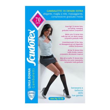 Scudotex Gambaletto 70 Дамски еластични чорапи със средна компресия, цвят Nero, размер L х1 брой