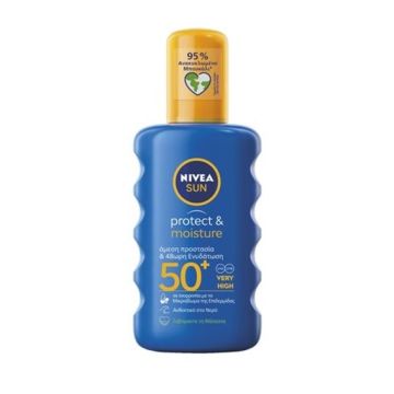 Nivea Sun Protect & Moisture Слънцезащитен спрей за тяло SPF50+ х200 мл
