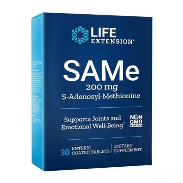SAMe С-Аденозил-Метионин 200 mg х30 стомашно-устойчиви таблетки Life Extension