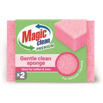 Magic Clean Premium Кухненска гъба за почистване на деликатни повърхности x2 броя