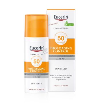 Eucerin Photoaging Control Слънцезащитен флуид за лице за контрол на фотостареенето SPF50+ x50 мл