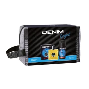 Denim Original Промо комплект за мъже Лосион за след бръснене, Дезодорант и подарък Чанта